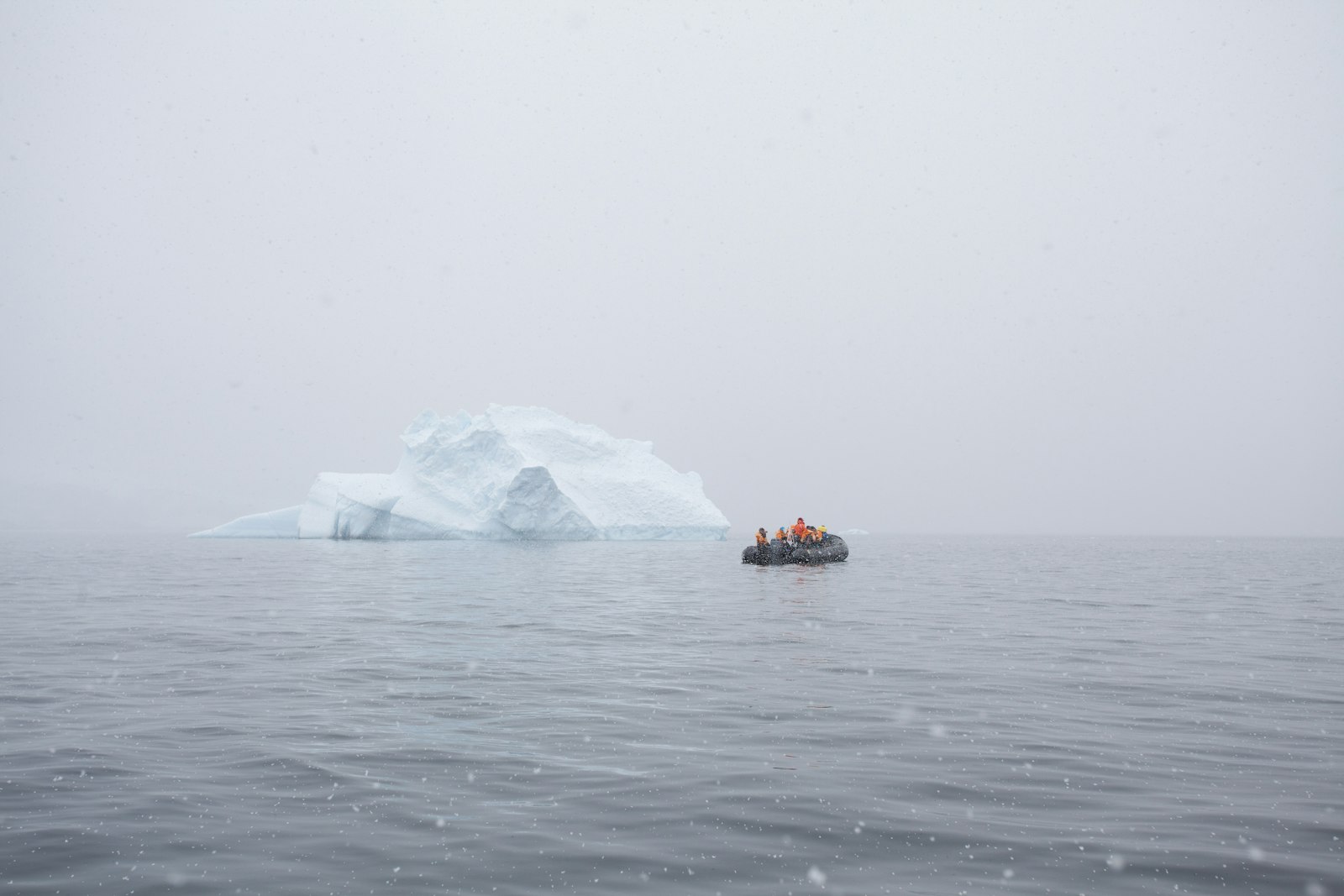 Canon EOS 5D Mark II + Canon EF 17-40mm F4L USM sample photo. Inflatable boat near iceberg photography