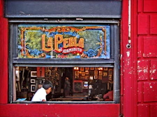 people inside La Perla shop