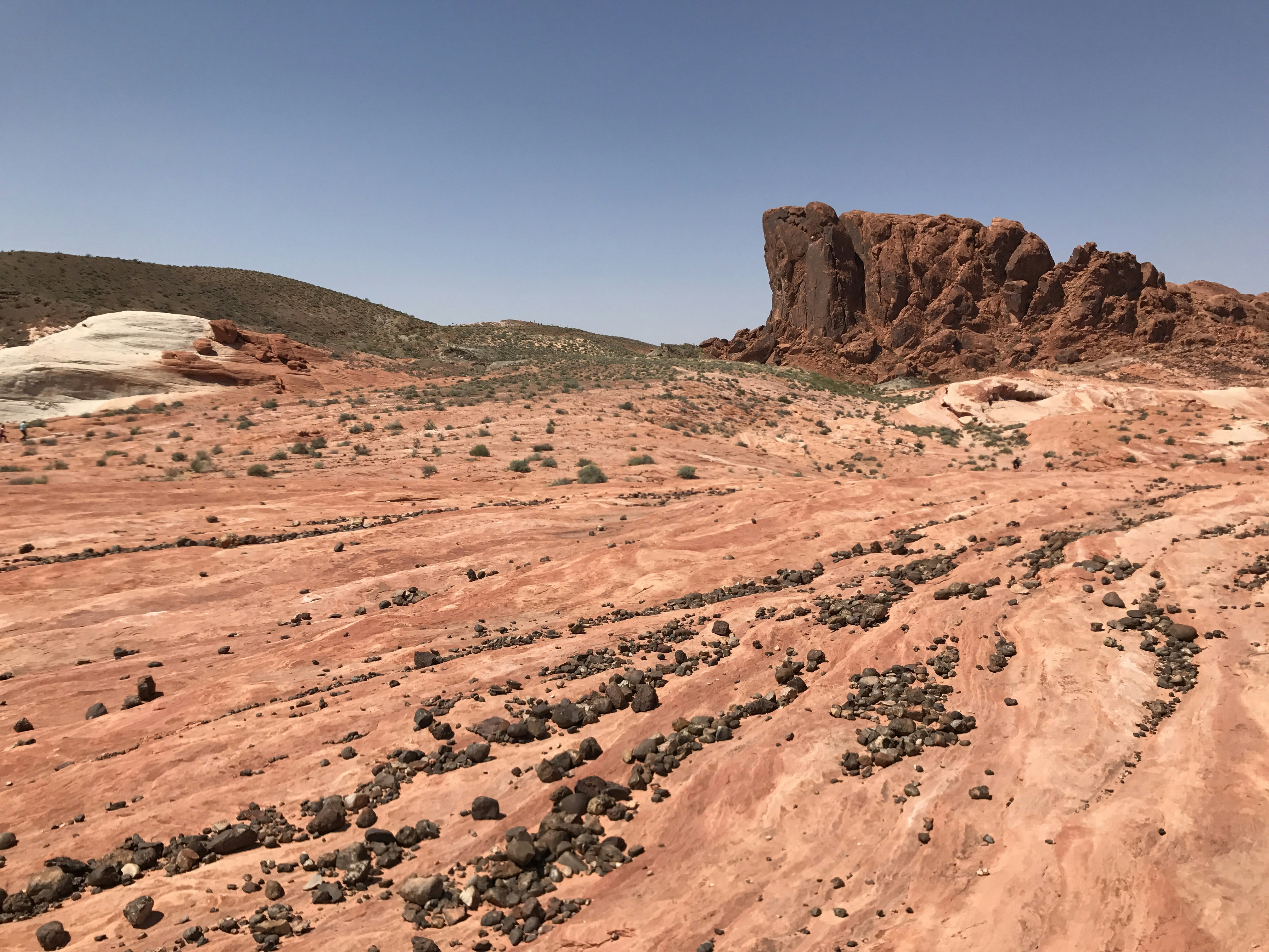 Wadi Rum red desert landscape with sandstone formations Jordan