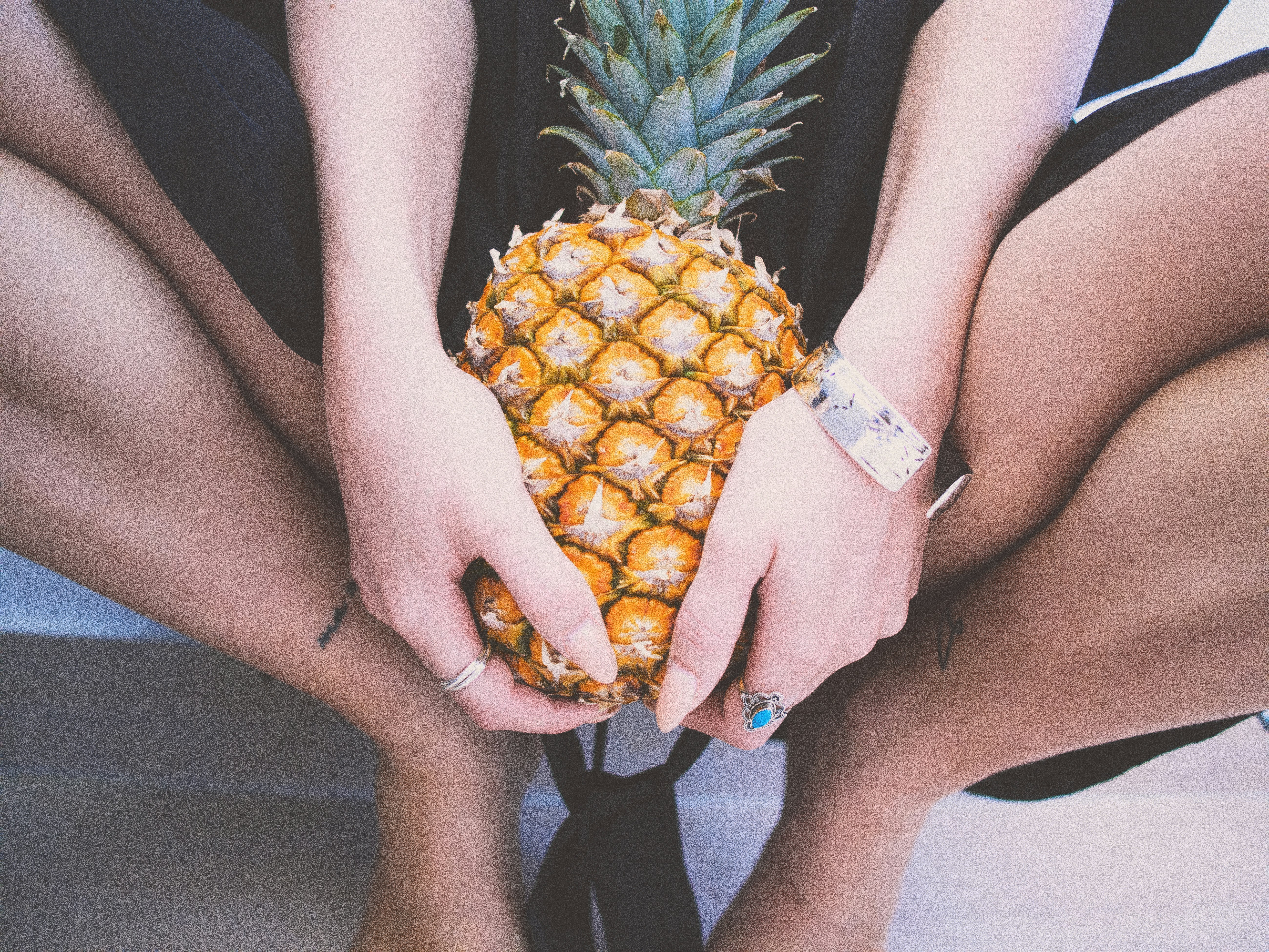 pineapple fruit close-up photography