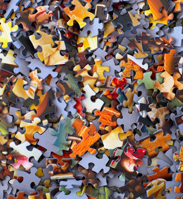 stack of jigsaw puzzle pieces