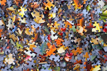 Colourful puzzle pieces