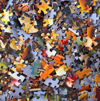 stack of jigsaw puzzle pieces