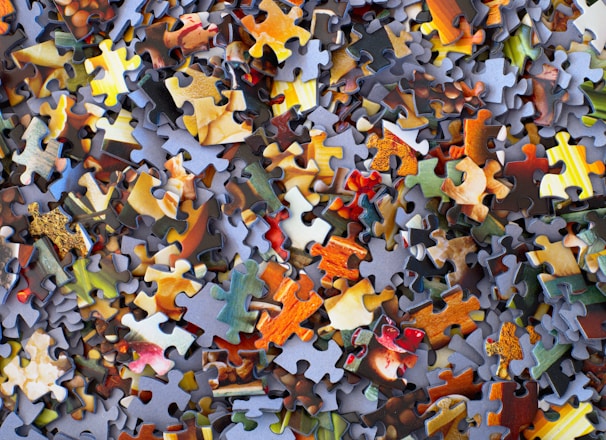 stack of jigsaw puzzle pieces