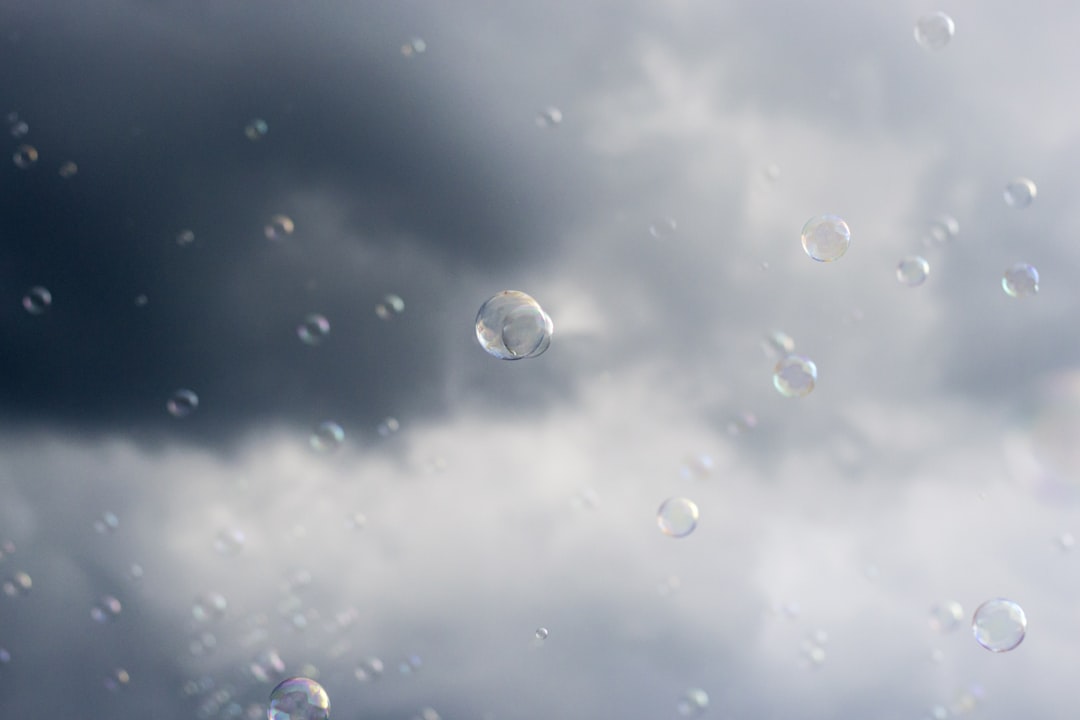 shallow focus of bubbles, So comfortable we live in a bubble