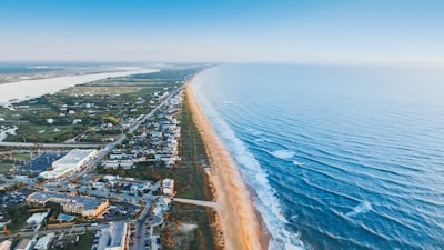 aerial photo of village florida google meet background