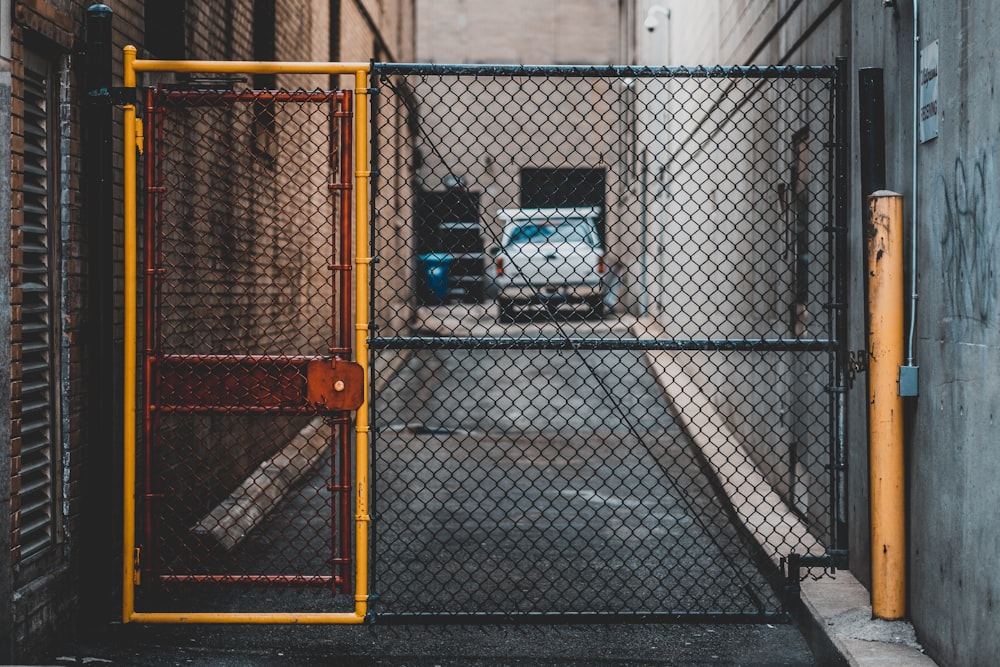 yellow and black cyclone gate