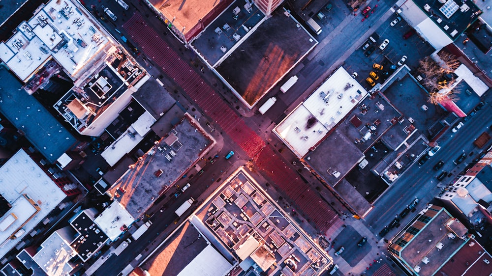 aerial view of buildings