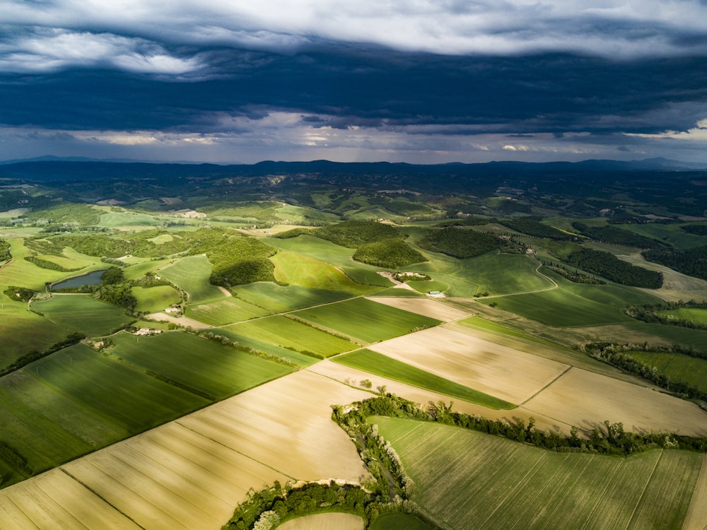 green grass field under white clouds