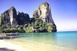 A scenic view of Thailand's coastline, ideal for diving.
