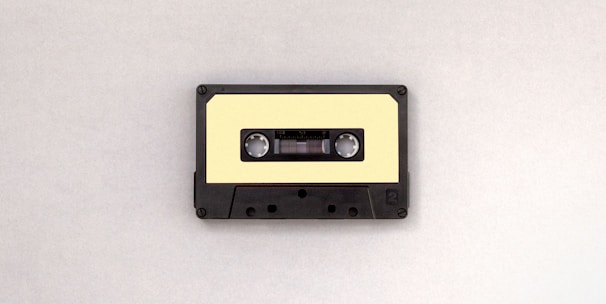 photo of black and brown cassette tape