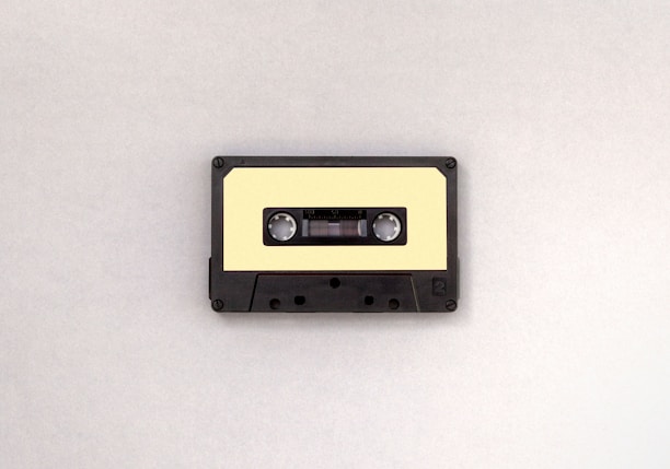 photo of black and brown cassette tape