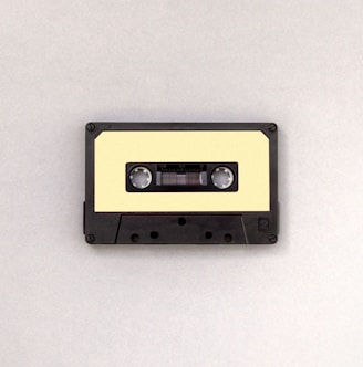 photo of black and brown cassette tape