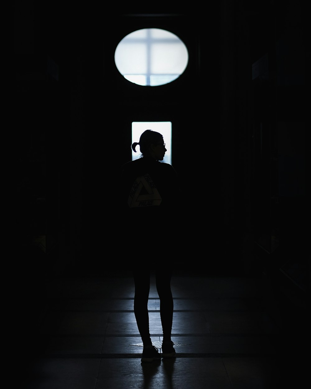 silhouette of a standing person