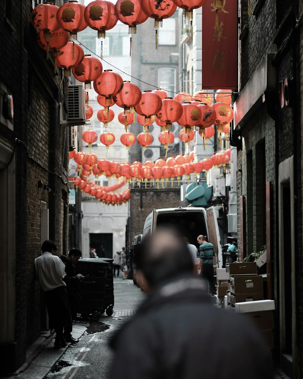 people walking in the street