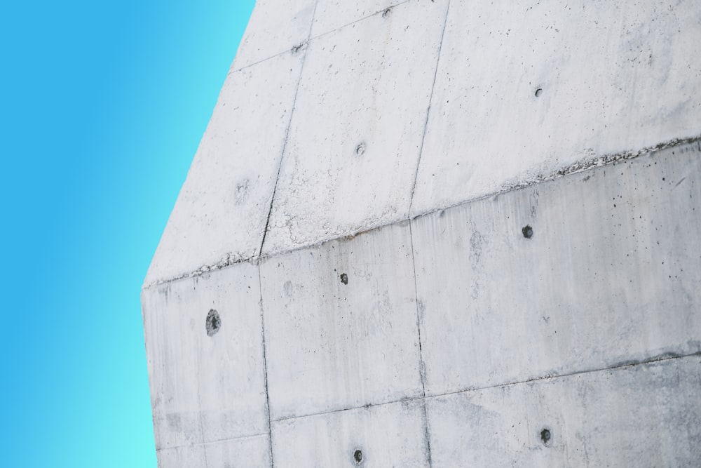 Interesting modern textured art sculpture with bright blue background, Akron Art Museum