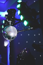 silver disco lights