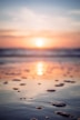 reflection of sunset on beachshore