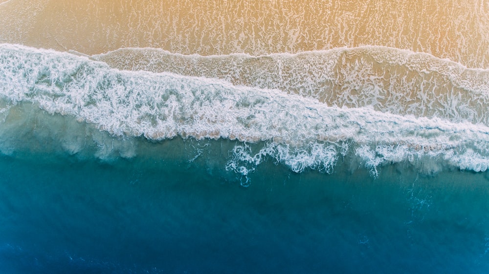 ondas à beira-mar