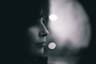 grayscale photo of a girl