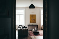 A welcoming space with a soft rug and ambient lighting.