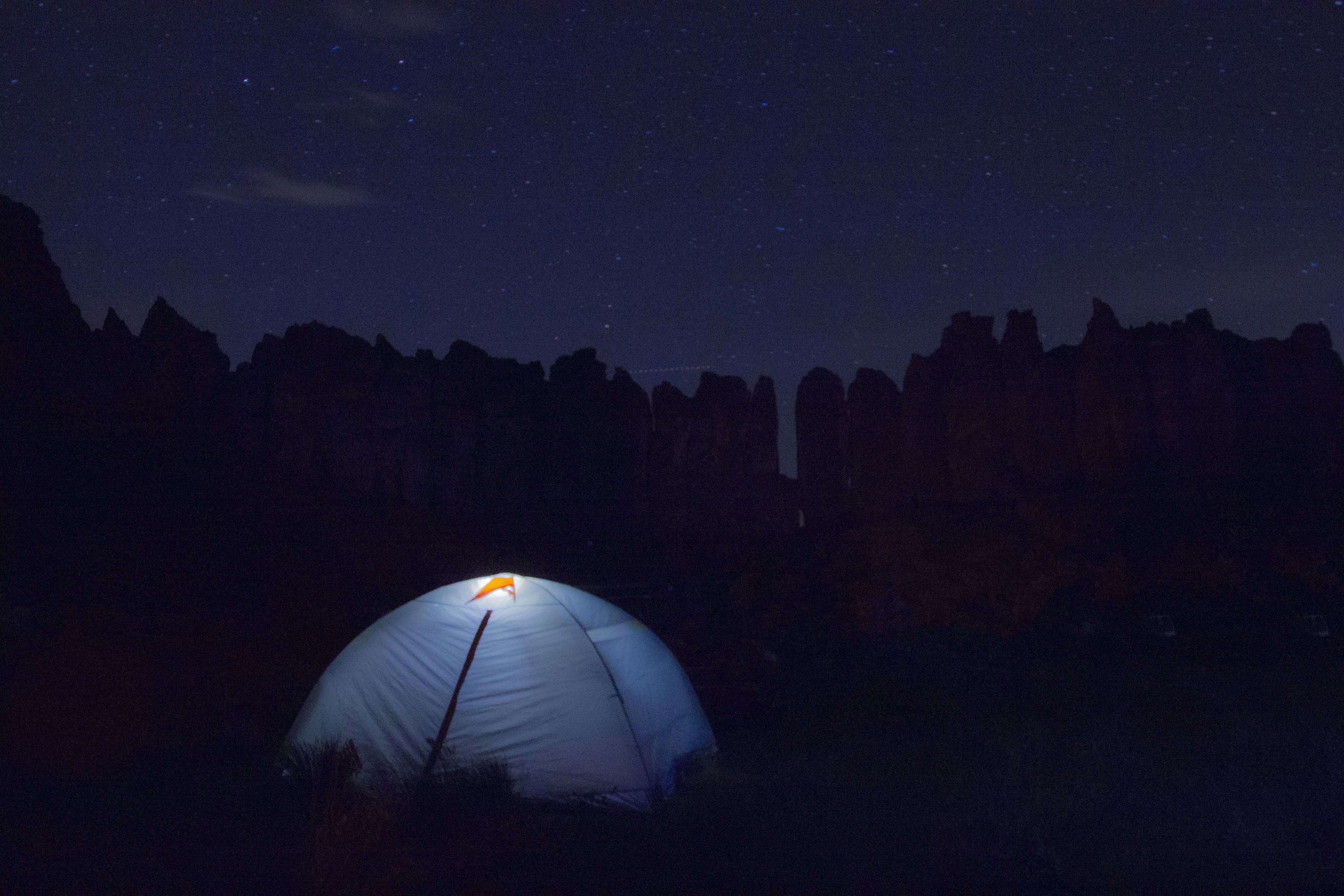 We were at Vantage, a few hours outside Seattle rock climbing. The bustle died as fellow campers laid their heavy heads on their sleeping pads. They knew what awaited them the next morning. This pic portrays the silence before the task at hand. It implies that rest is necessary and it is okay to live a little.