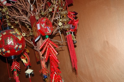 An assortment of traditional Chinese ritual items displayed elegantly.