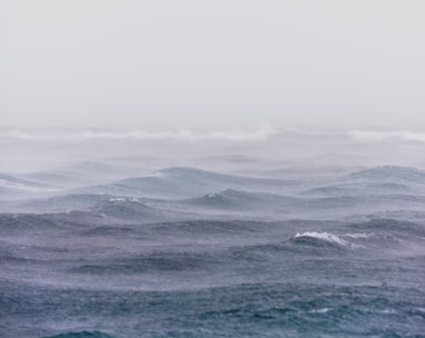 body of water under stratocumulus clouds