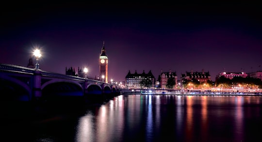 artwork of city and bridge in Westminster Bridge United Kingdom