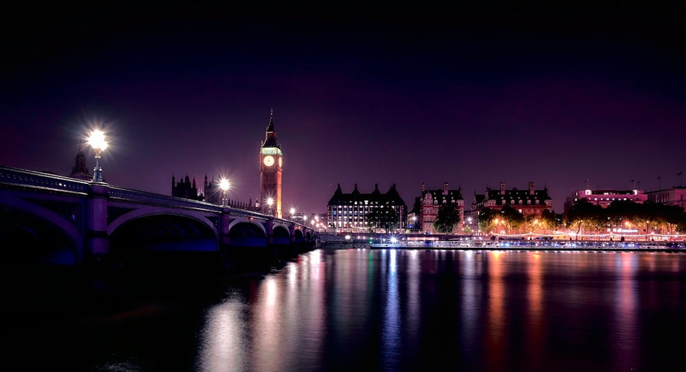 artwork of city and bridge