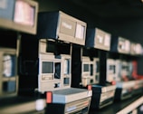 shallow focus of black Polaroid land camera