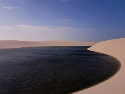 body of water beside sand impossible google meet background
