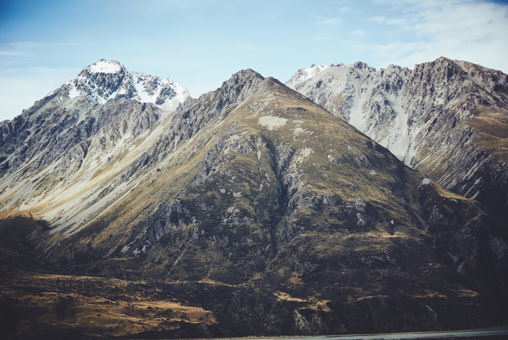 snow capped mountans