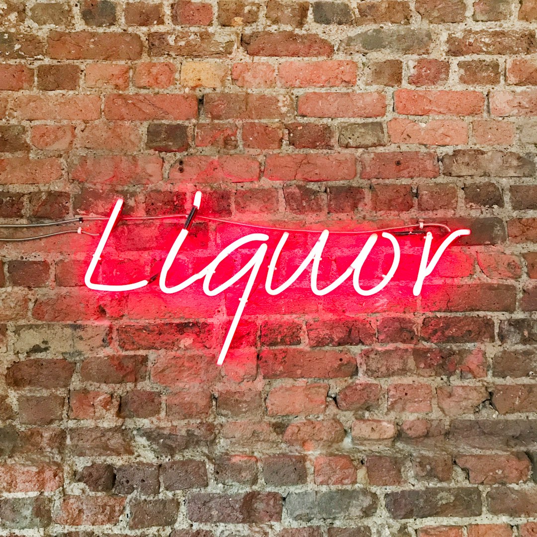 red liquor neon decor