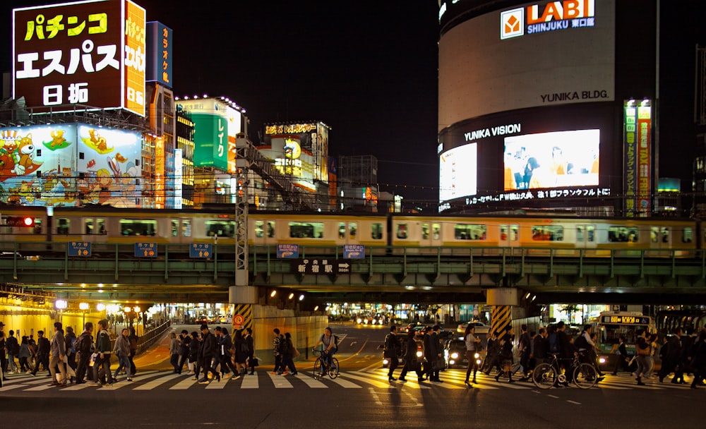 people on pedestrian lane