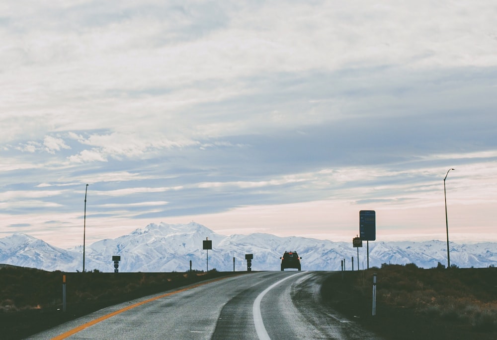 car on almost empty road