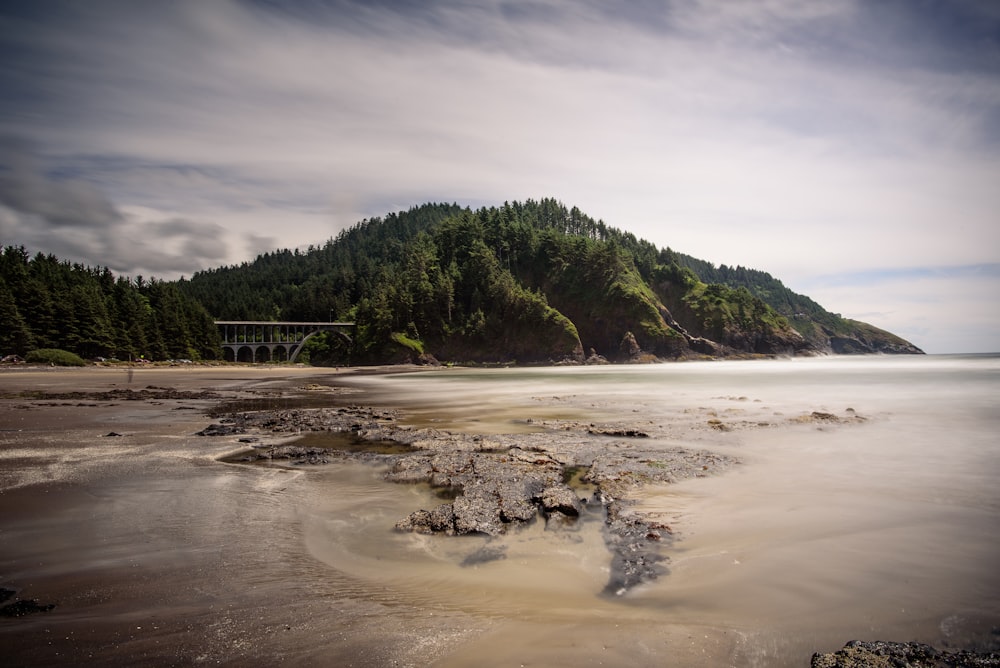 body of water near island