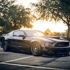 black Ford Mustang GT