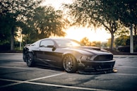 black Ford Mustang GT