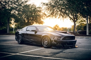 black Ford Mustang GT