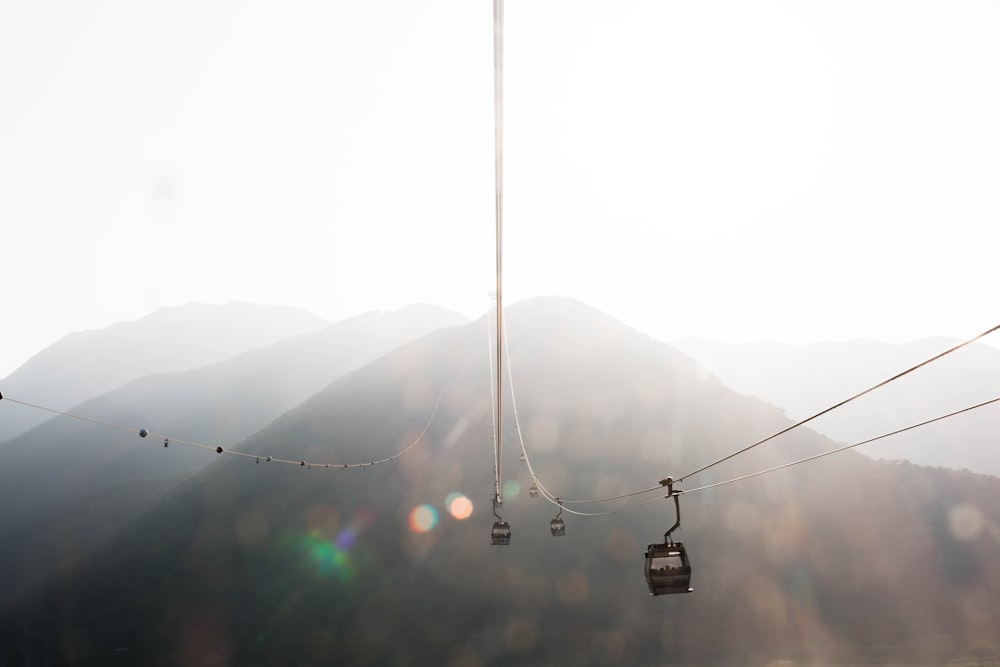 selective focus photo of cable car