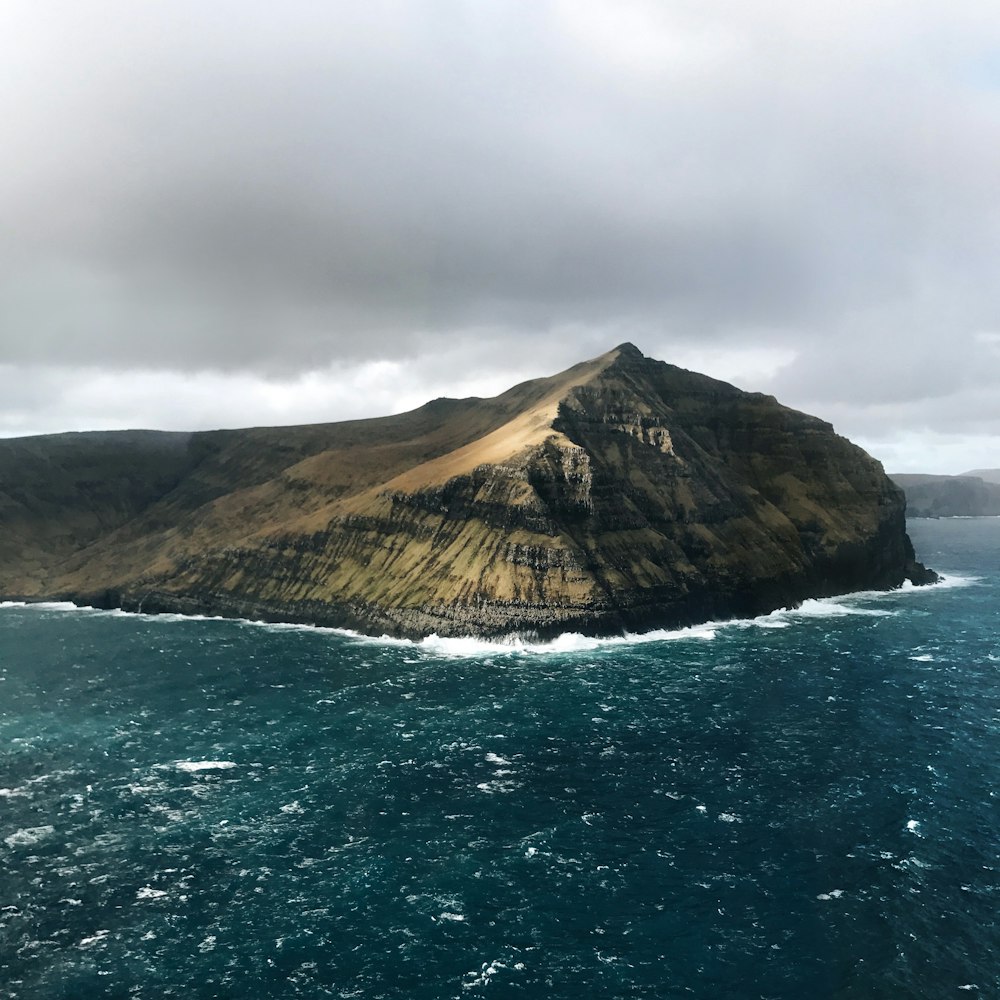 bird's eye view photo of island