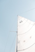 white boat sail
