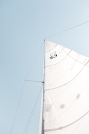white boat sail