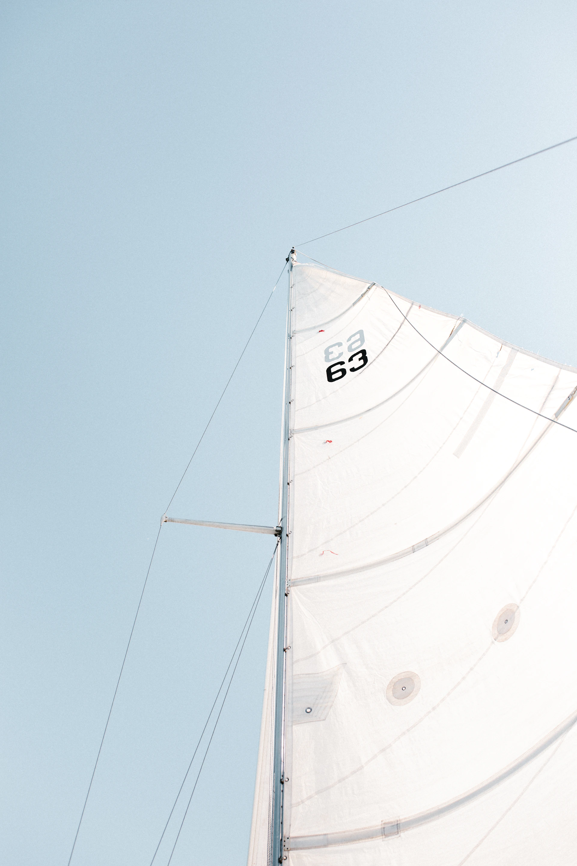 white boat sail