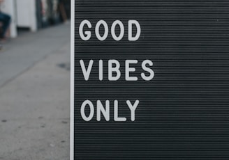 good vibes only text