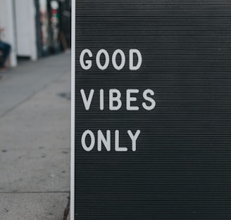 good vibes only text