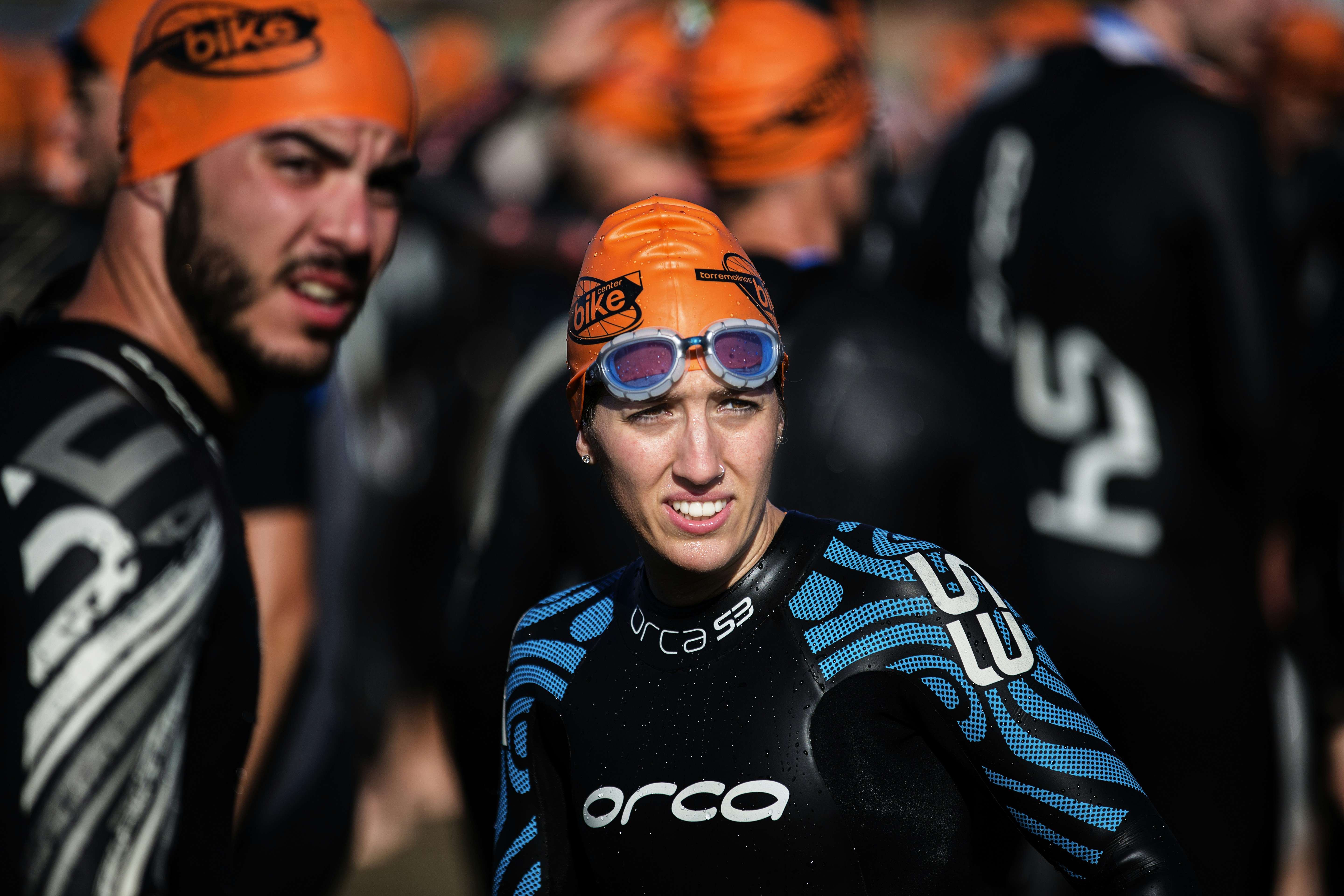 Momentos antes del inicio del Triatlón de Benalmádena.