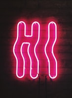 pink hi neon signage