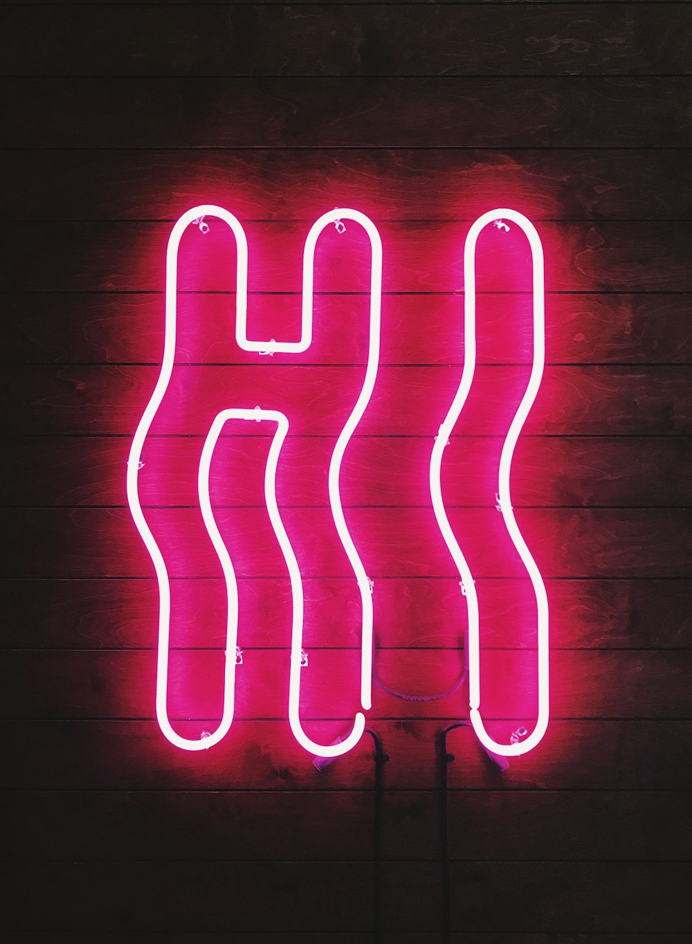 pink hi neon signage